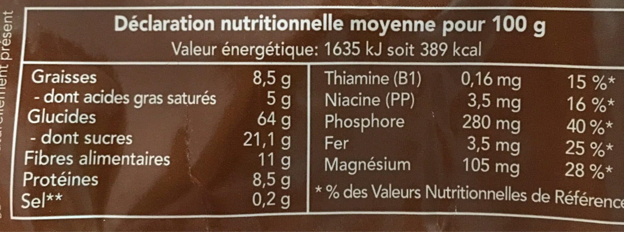 Abbaye de Sept-Fons Müseli bio au chocolat packshot