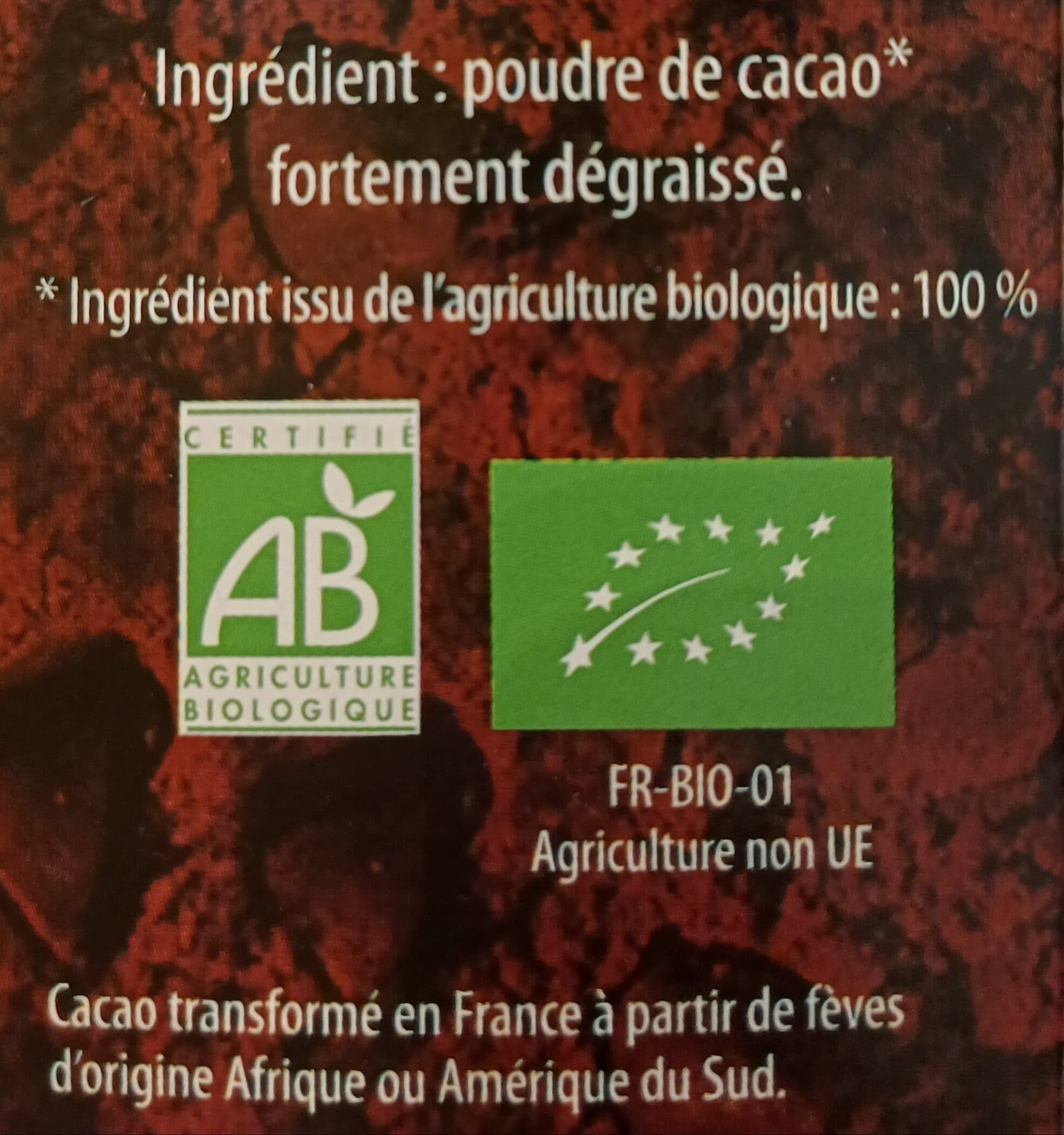 Abbaye de Sept-Fons Cacao bio packshot