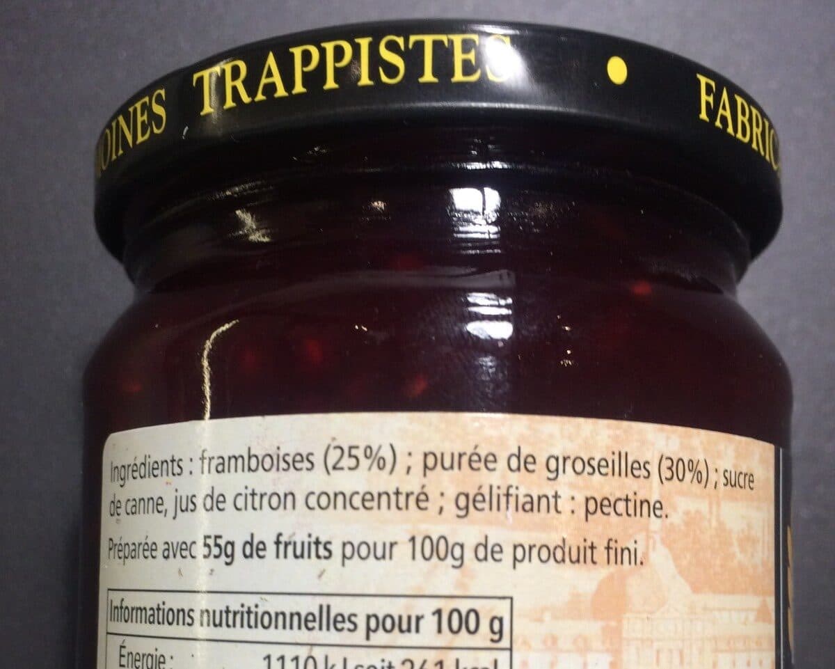 Abbaye de Sept-Fons Confiture Extra Framboises Groseille packshot