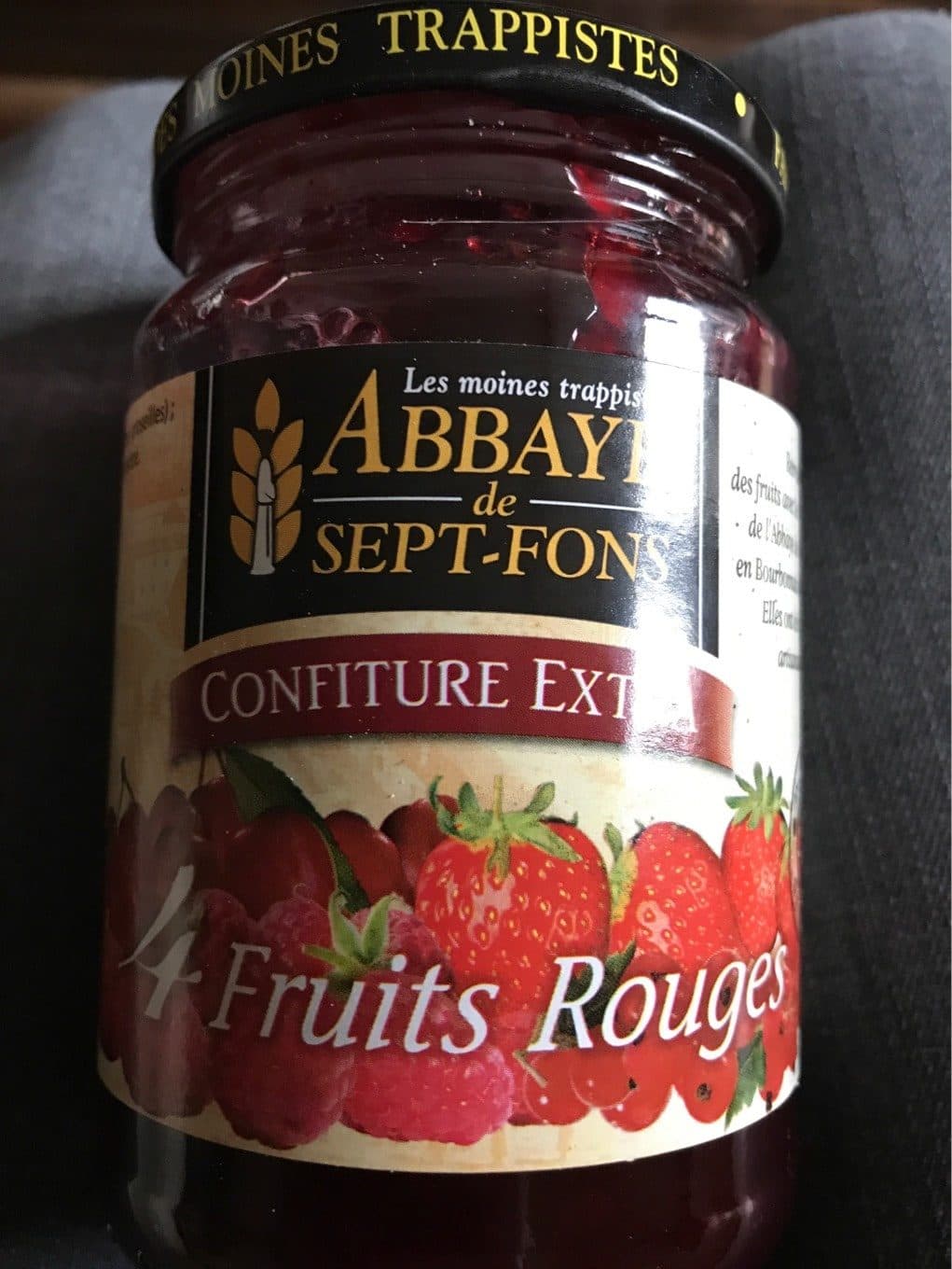 Abbaye de sept fons Confiture extra Quatre fruits rouges packshot