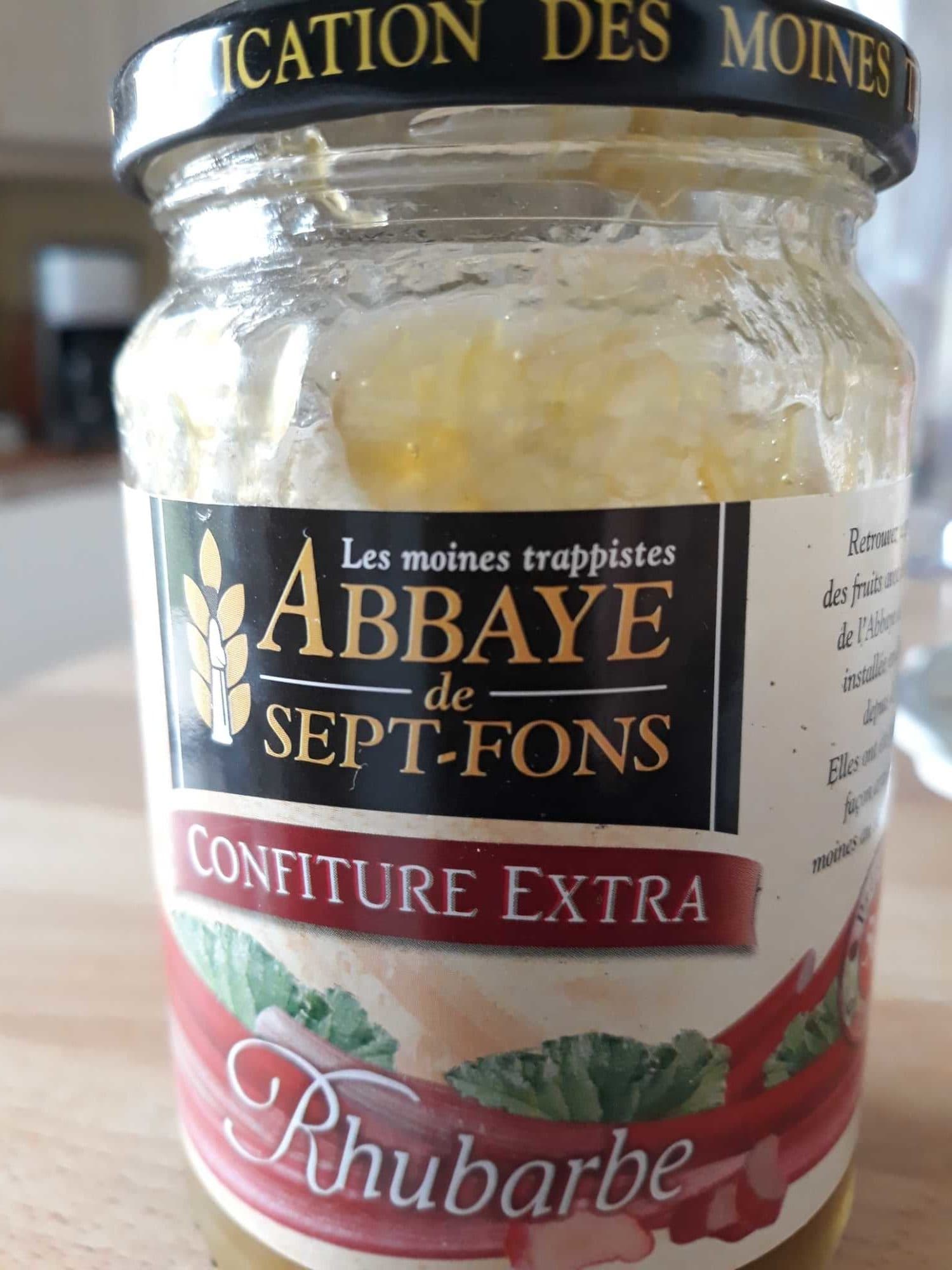 Abbaye de sept fons Confiture Extra Rhubarbe packshot