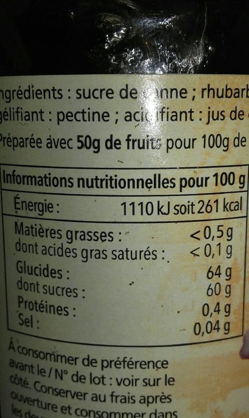 Abbaye de sept fons Abbaye De Sept-fons - Confiture Extra - Rhubarbe Fraises 370 g - Preparee Avec 55 % De Fruits packshot