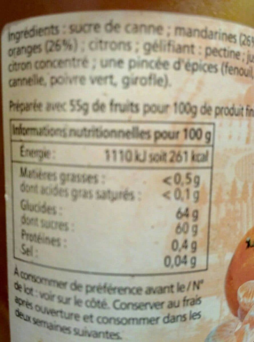 Abbaye de Sept-Fons Confiture extra oranges mandarines packshot
