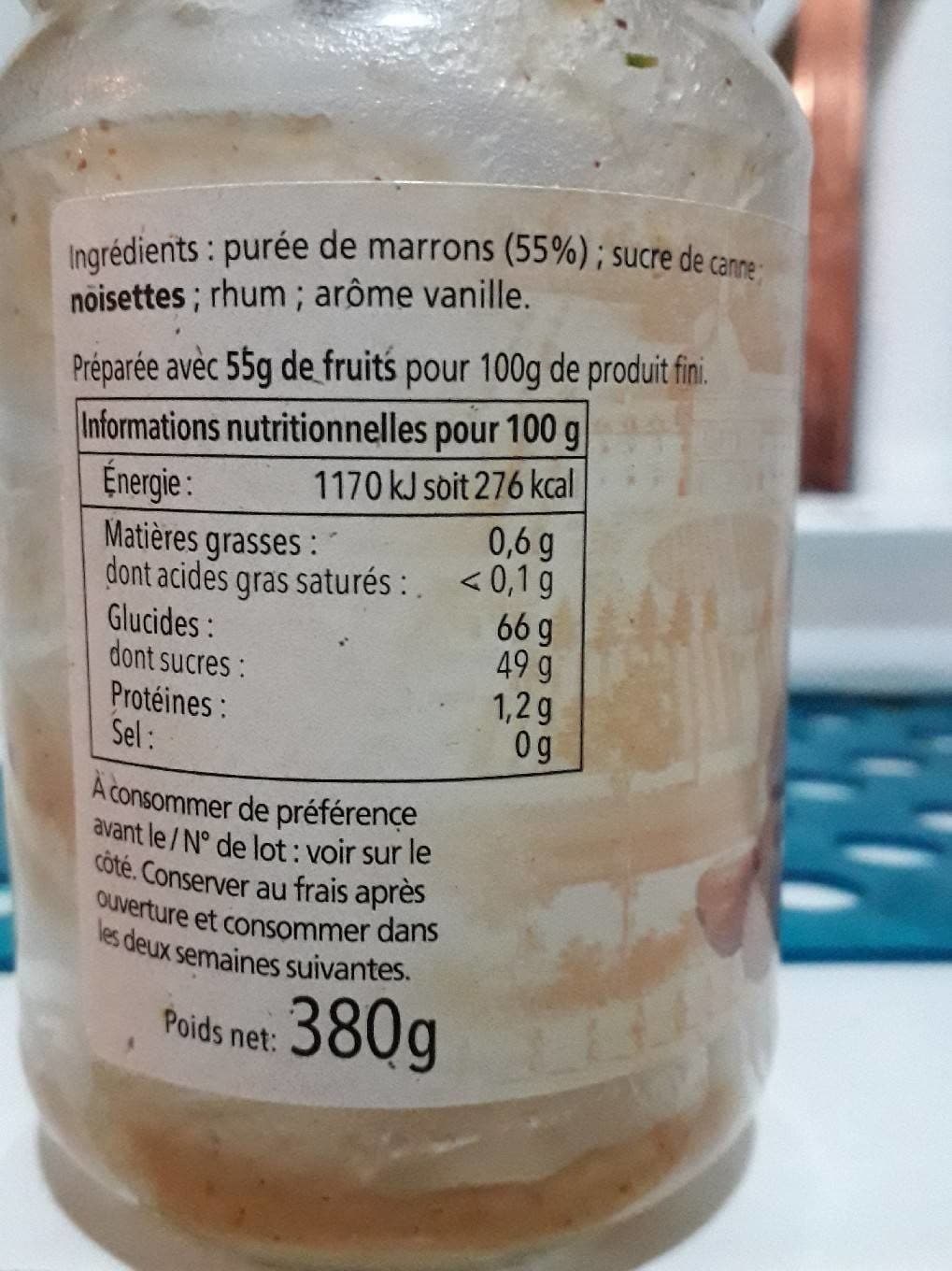 Abbaye de Sept-Fons Crème de marrons packshot