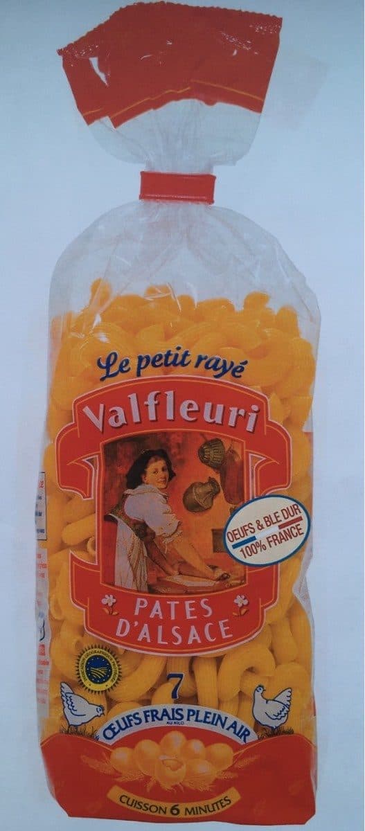 Valfleuri Le Petit Rayé Pâtes d'Alsace packshot