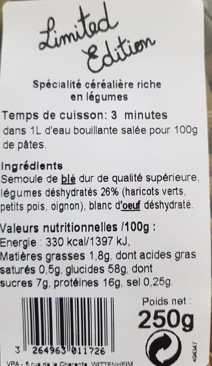 Limited edition Penne riches en légumes packshot