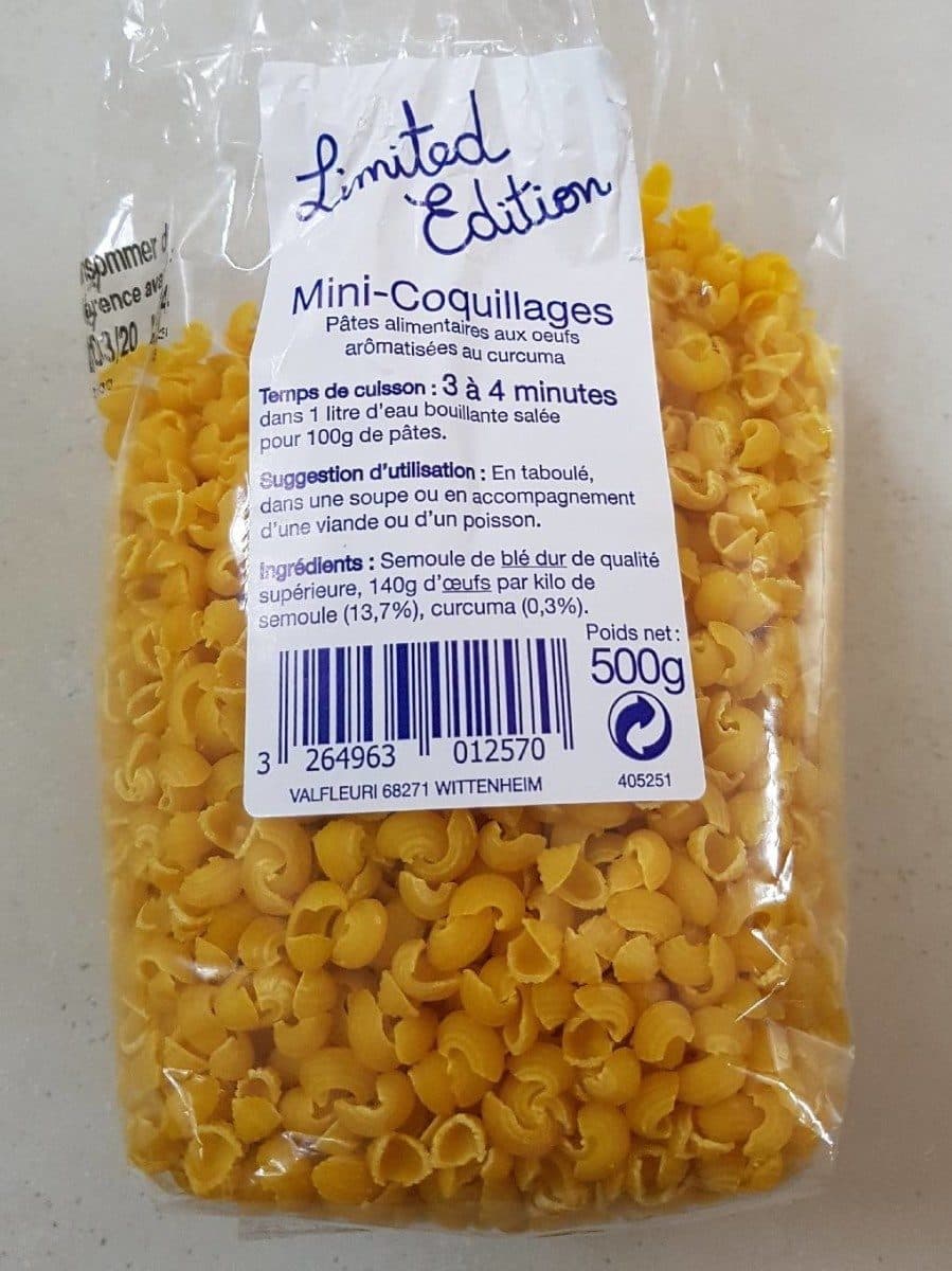 Limited Edition Mini-coquillages, pâtes aromatisées packshot