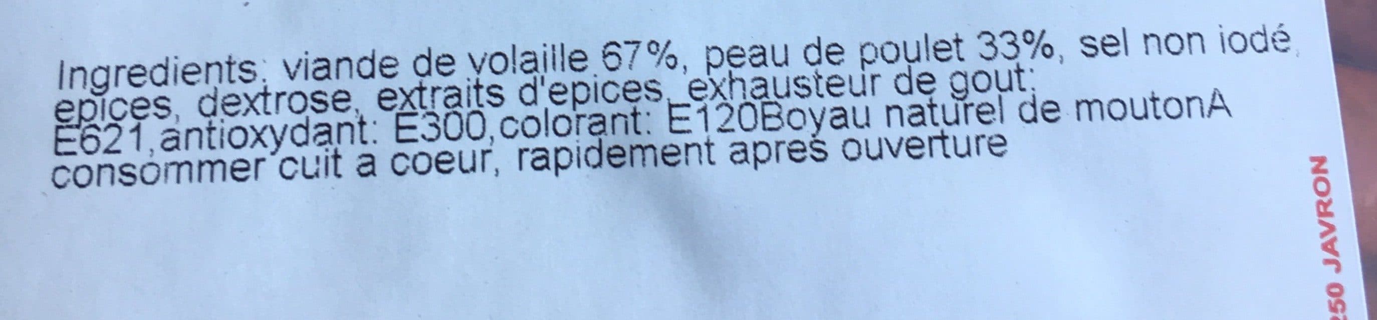 Open Food Facts Merguez de volaille packshot