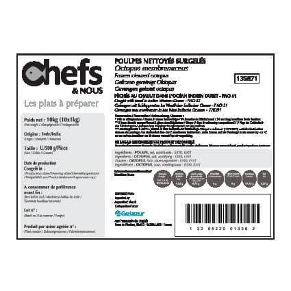 Chefs&Nous St 1KG Poulpes Senegal packshot
