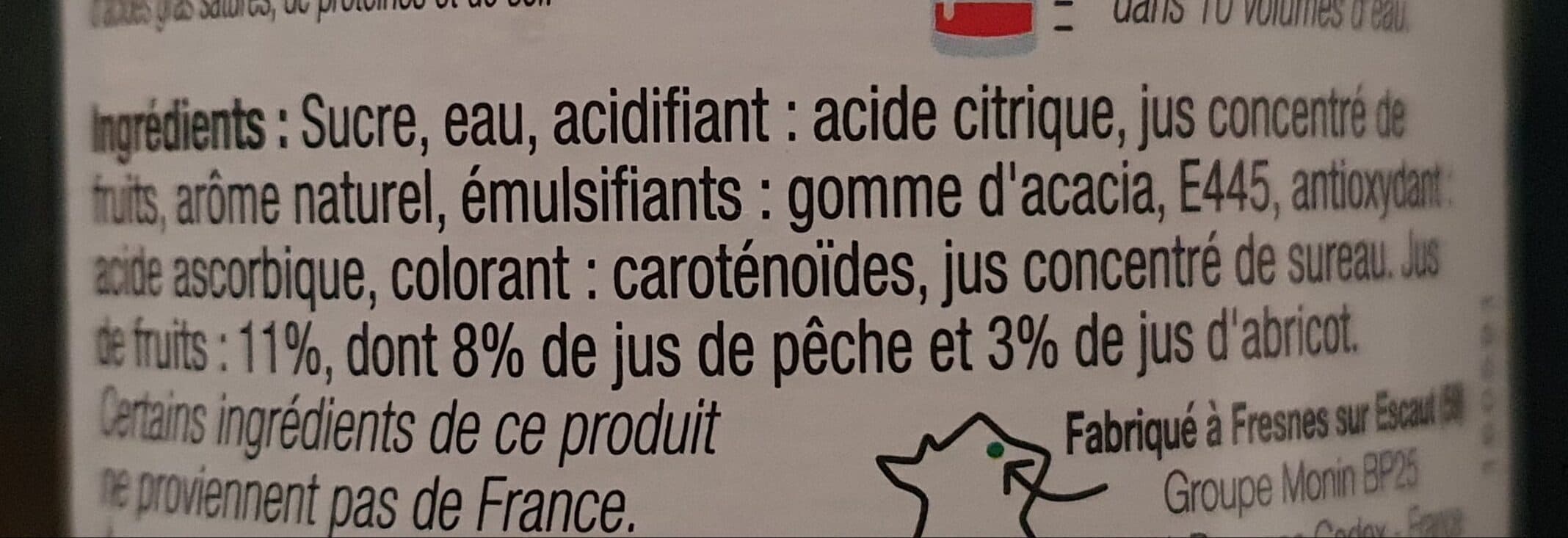 La Maison Guiot Sirop de pêche abricot packshot
