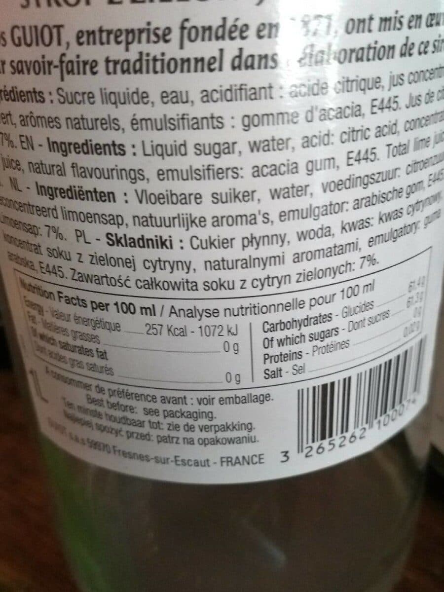 Open Food Facts Citron vert packshot