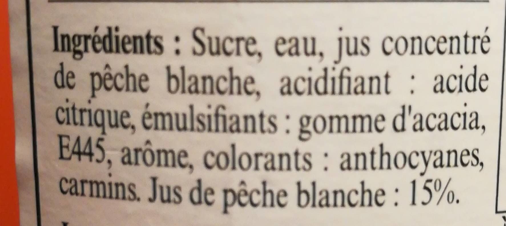 La maison guiot Sirop de Pêche blanche packshot
