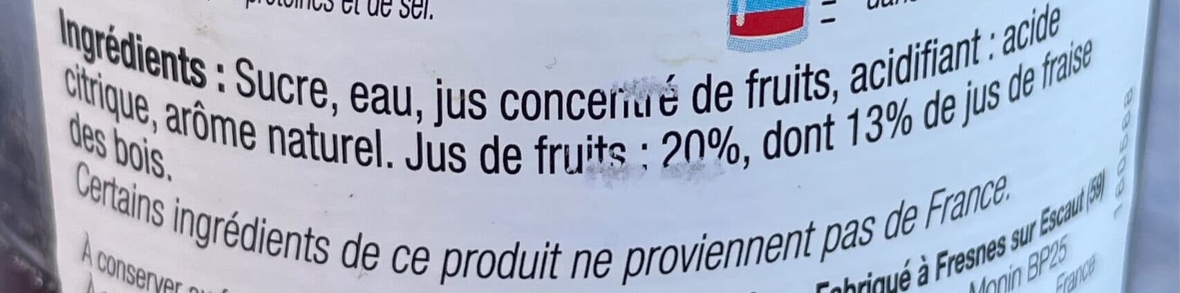 La Maison Guiot Sirop de fraise des bois packshot