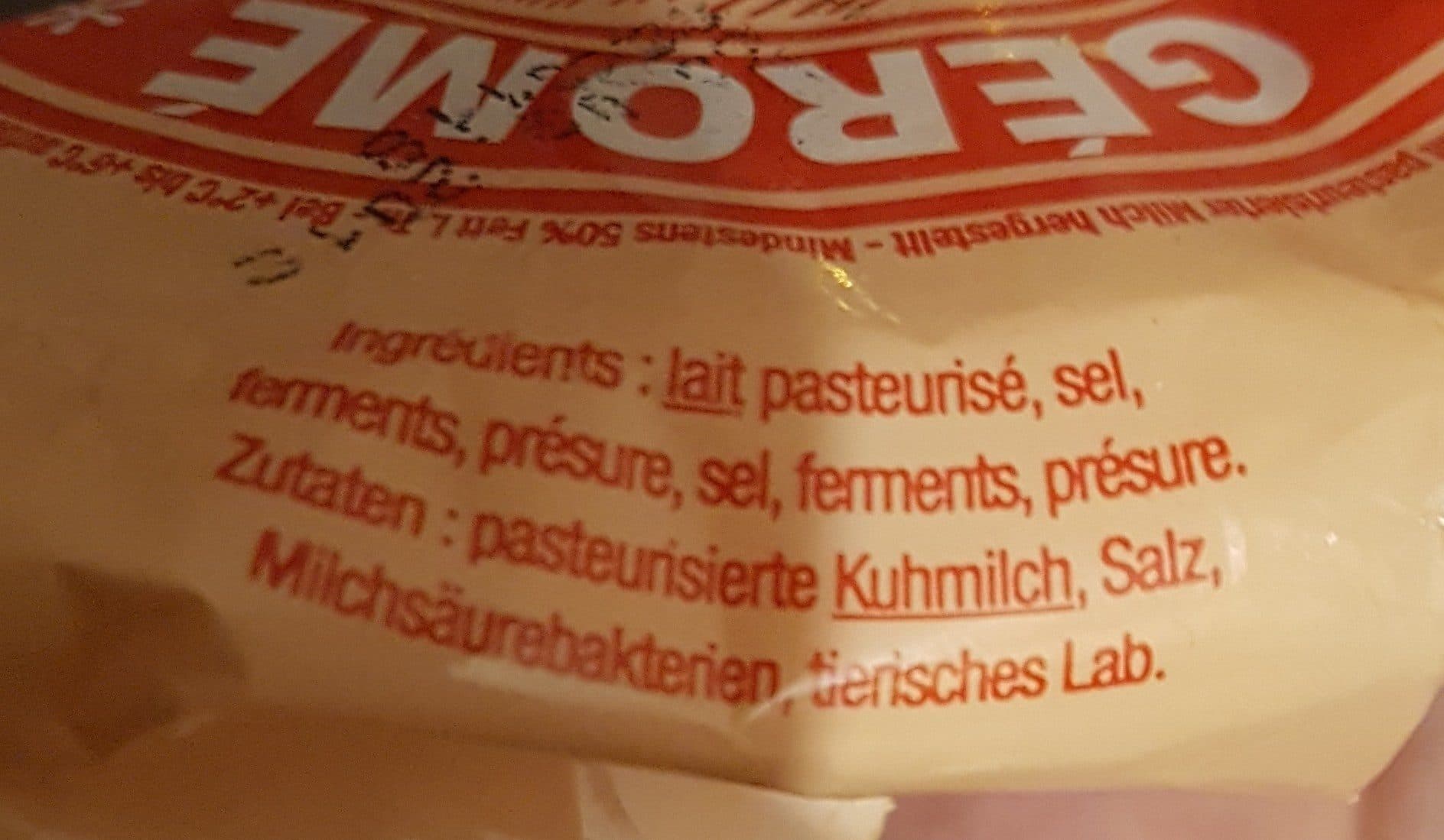 Open Food Facts Petit Munster Geromé packshot
