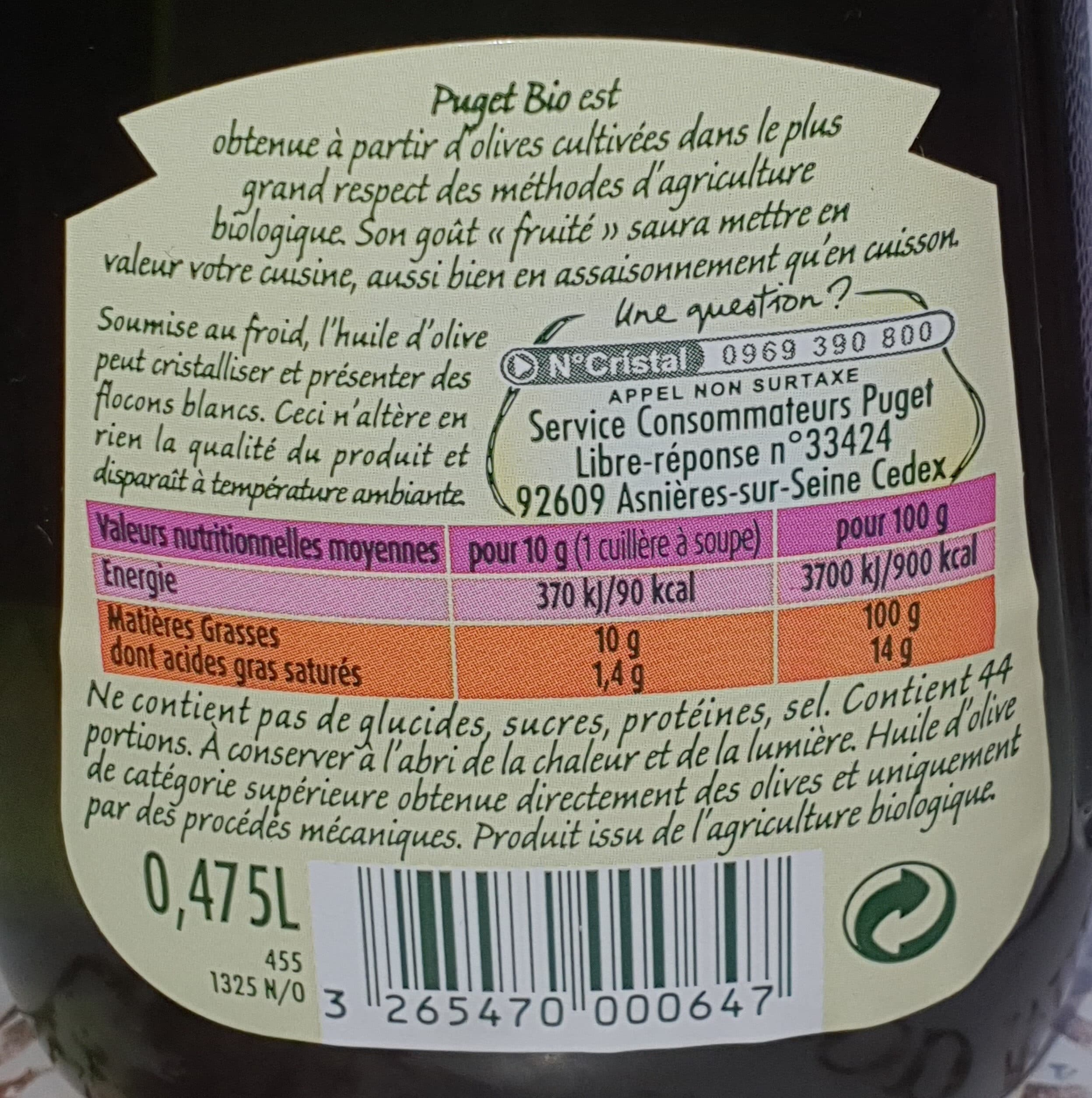 Puget Huile bio packshot