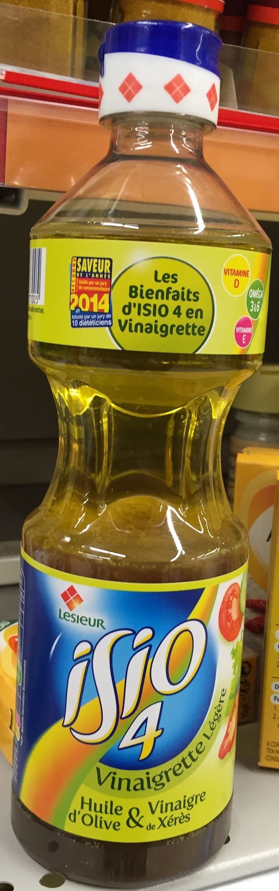 Lesieur Vinaigrette légère Isio 4 Huile d'Olive & Vinaigre de Xérès packshot