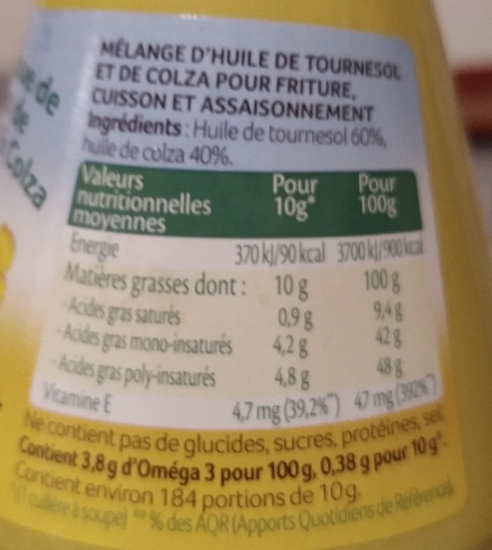 Lesieur Huile de tournesol Fruit d'Or 2L packshot