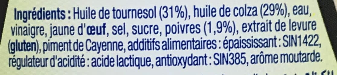 Lesieur Black Pepper Mayonnaise packshot