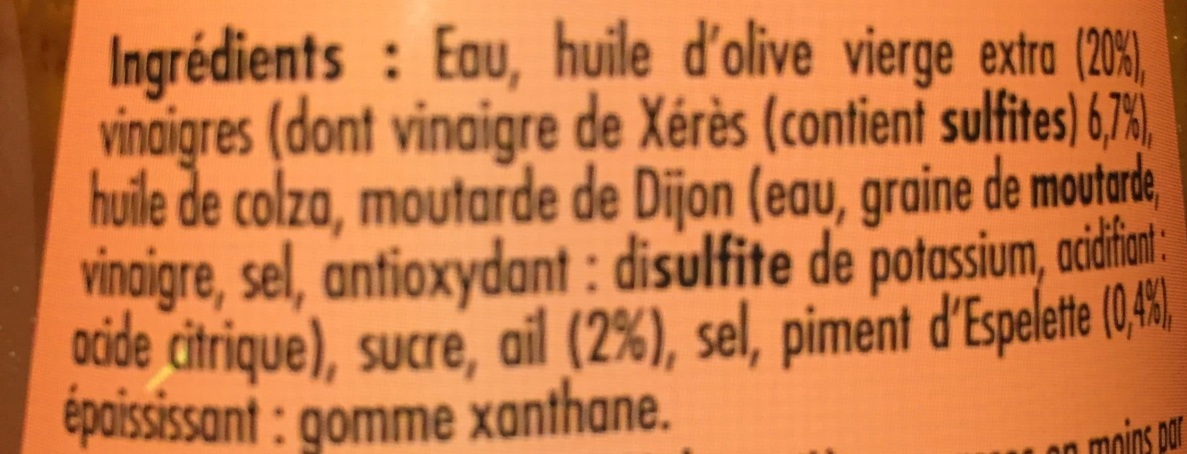 Puget Vinaigrette Légère Ail Et Piment D'espelette packshot