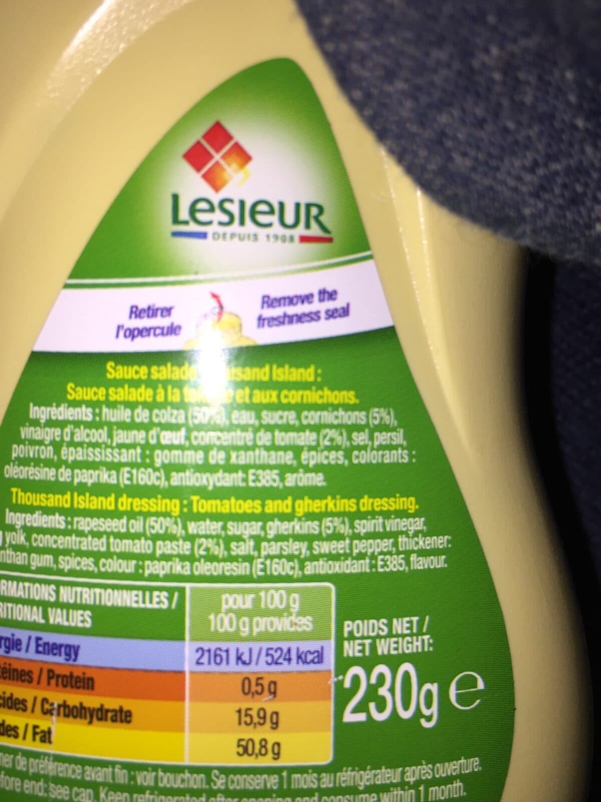 Lesieur Thousand island packshot