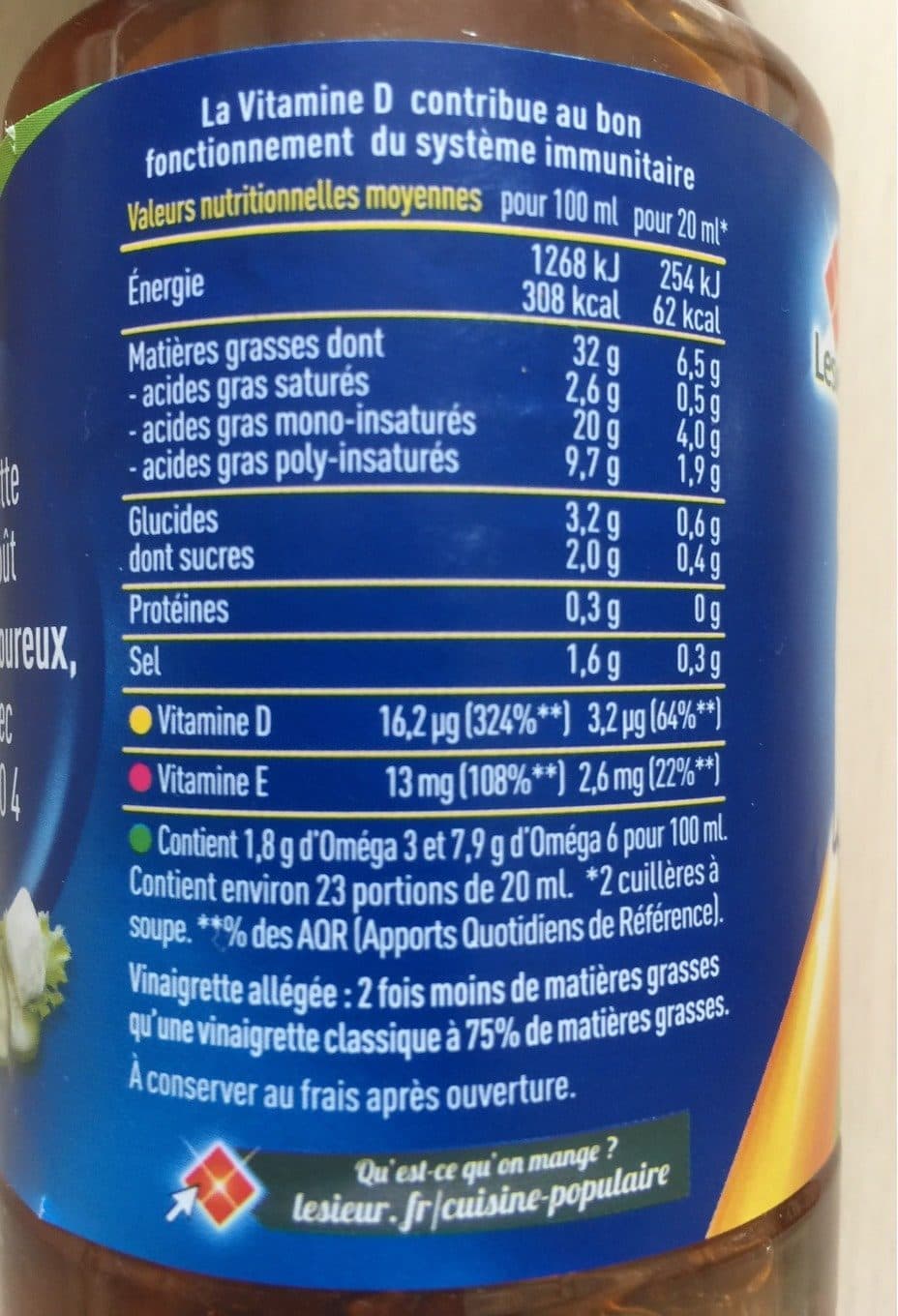 Lesieur Vinaigrette tomate basilic packshot