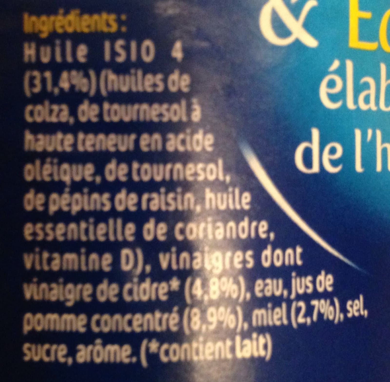 Lesieur Isio 4 Vinaigre de Cidre & Pomme Miel packshot