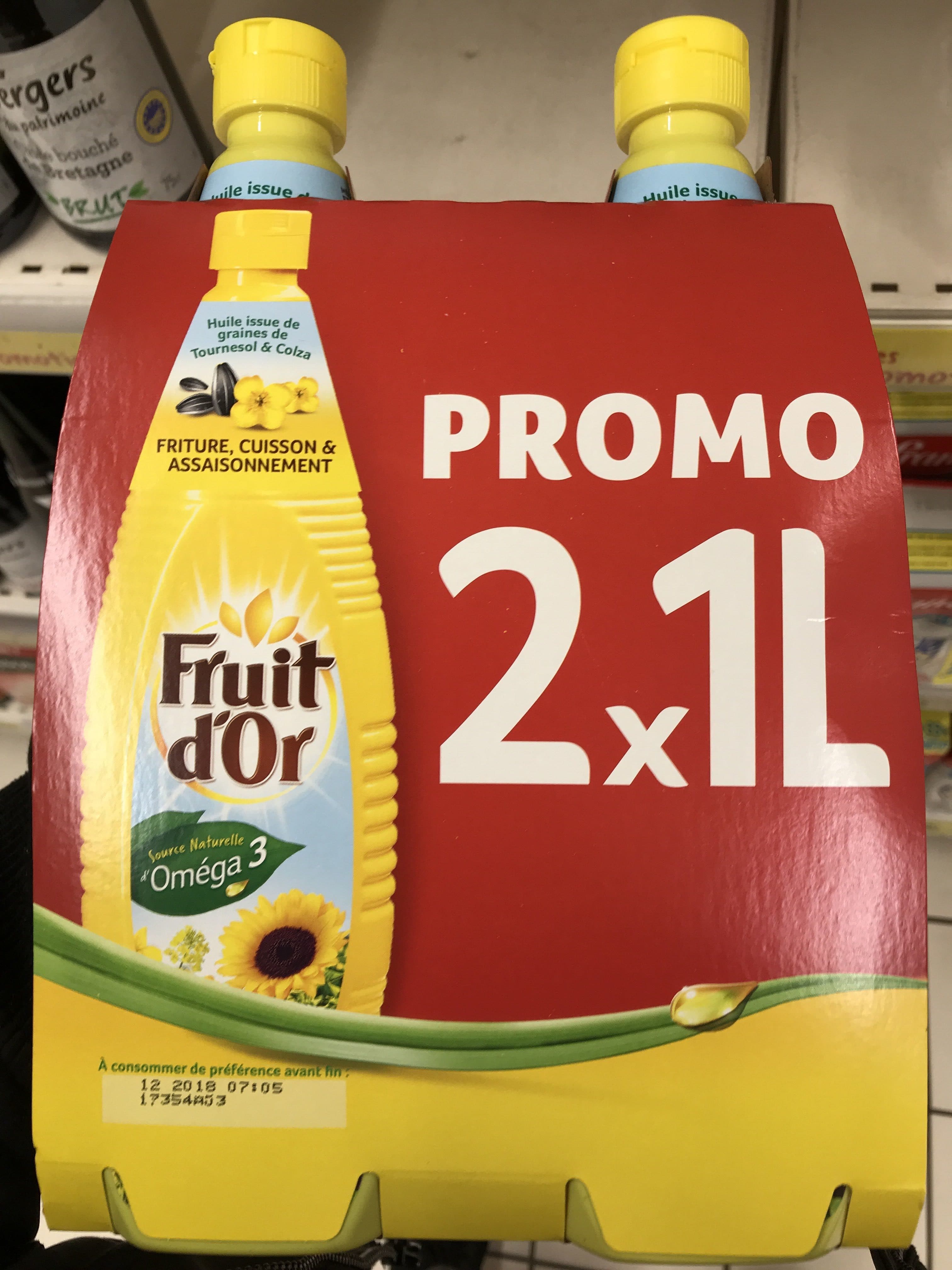 Fruit d'Or Oméga 3 Friture, Cuisson & Accompagnement (Promo 2 x 1 L) packshot