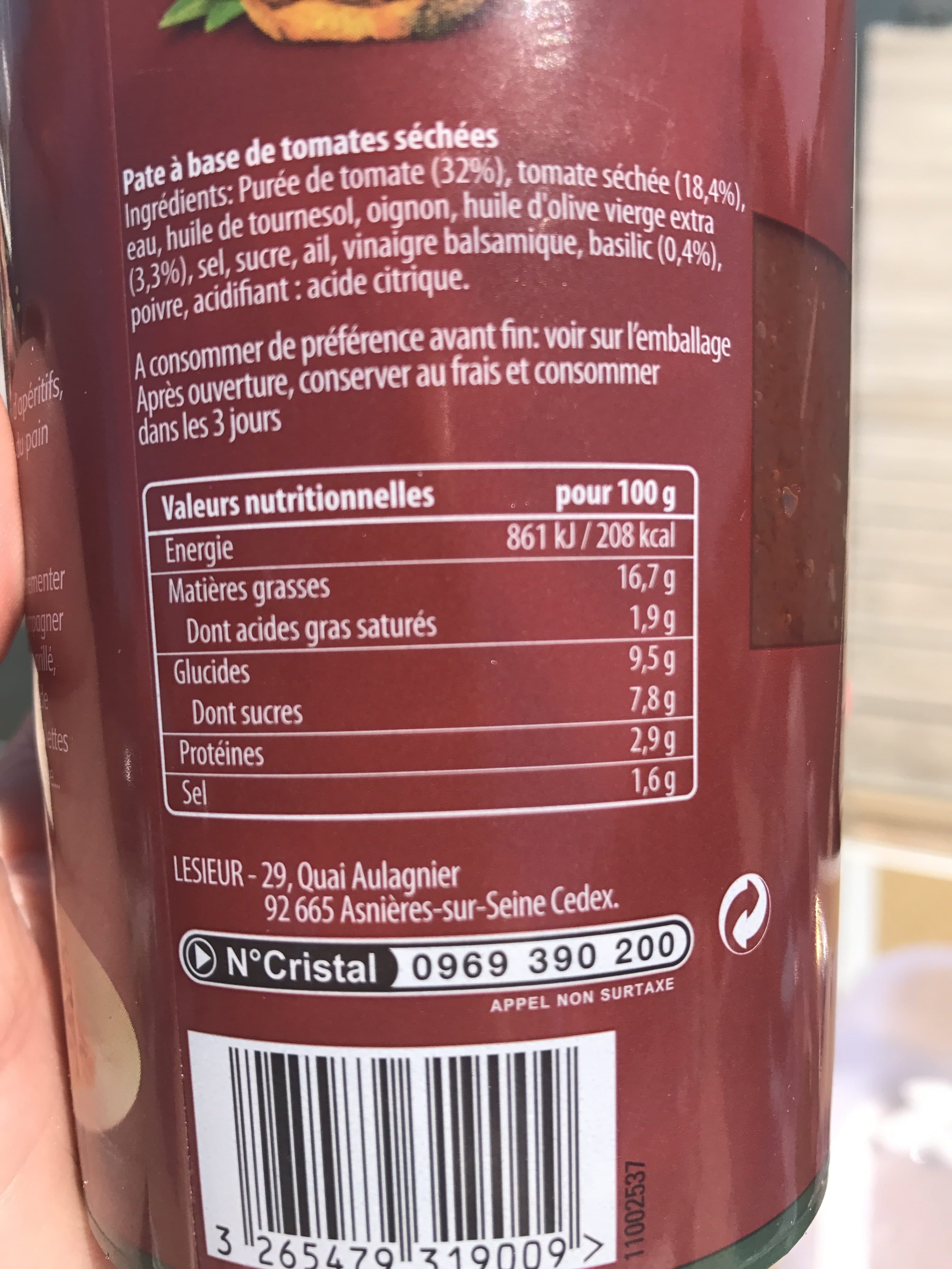 Pujet Confit De Tomates Séchées Puget 500 Gr, 1 Bocal packshot