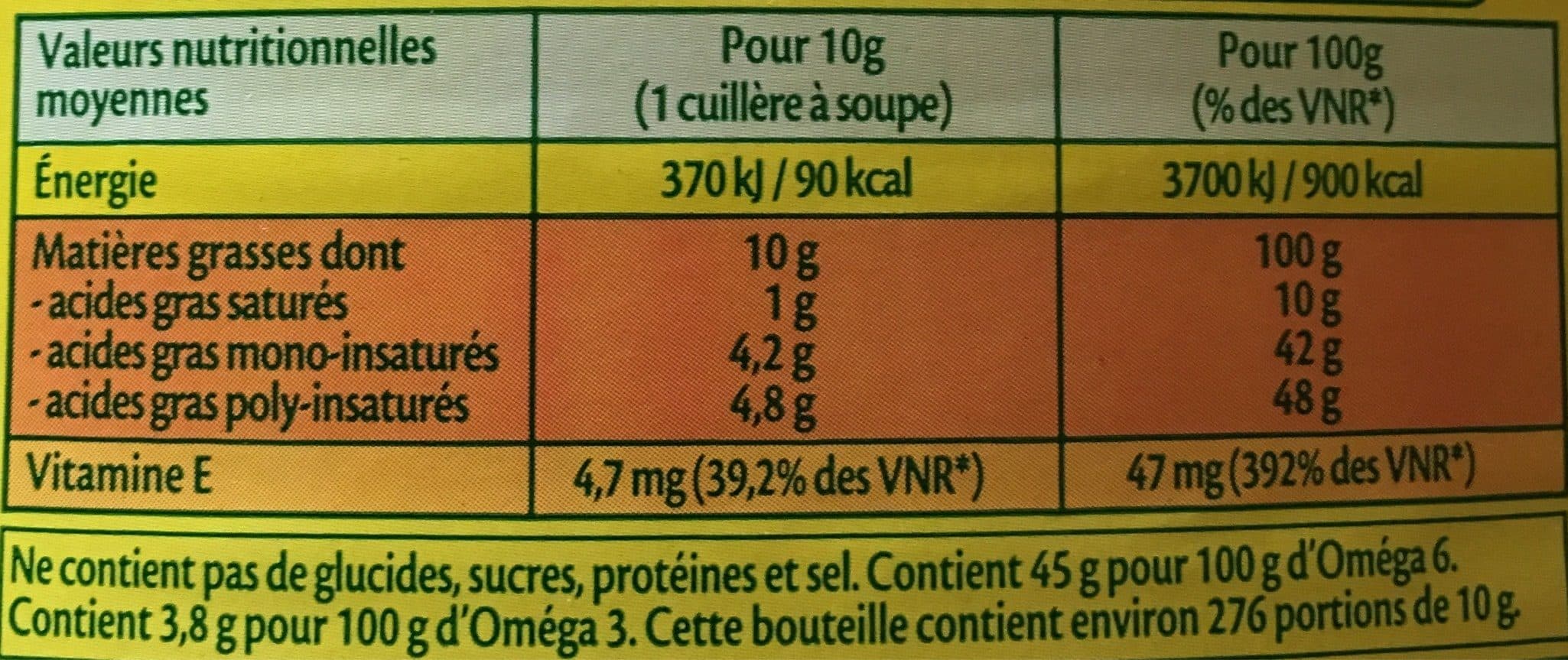 Fruit d or Huile végétale packshot