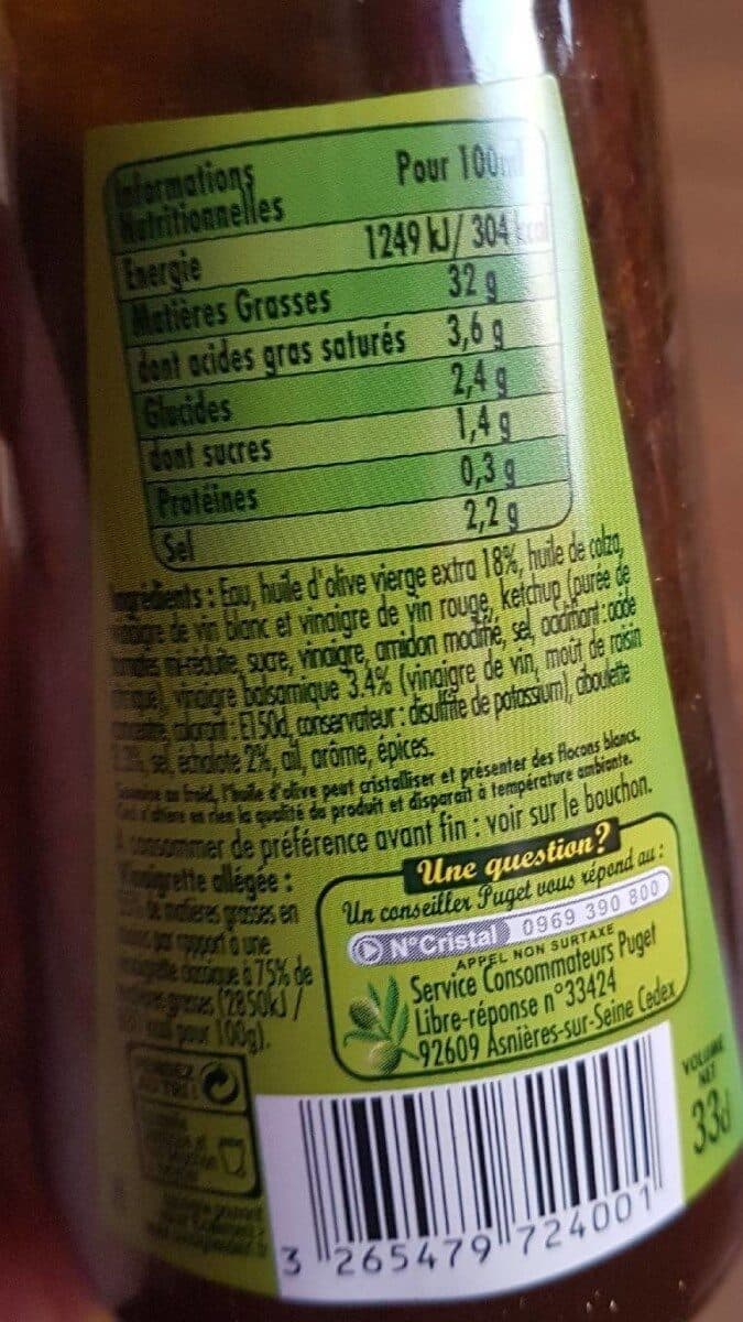 Puget Vinaigrette Balsamique Ciboulette - Echalotes packshot