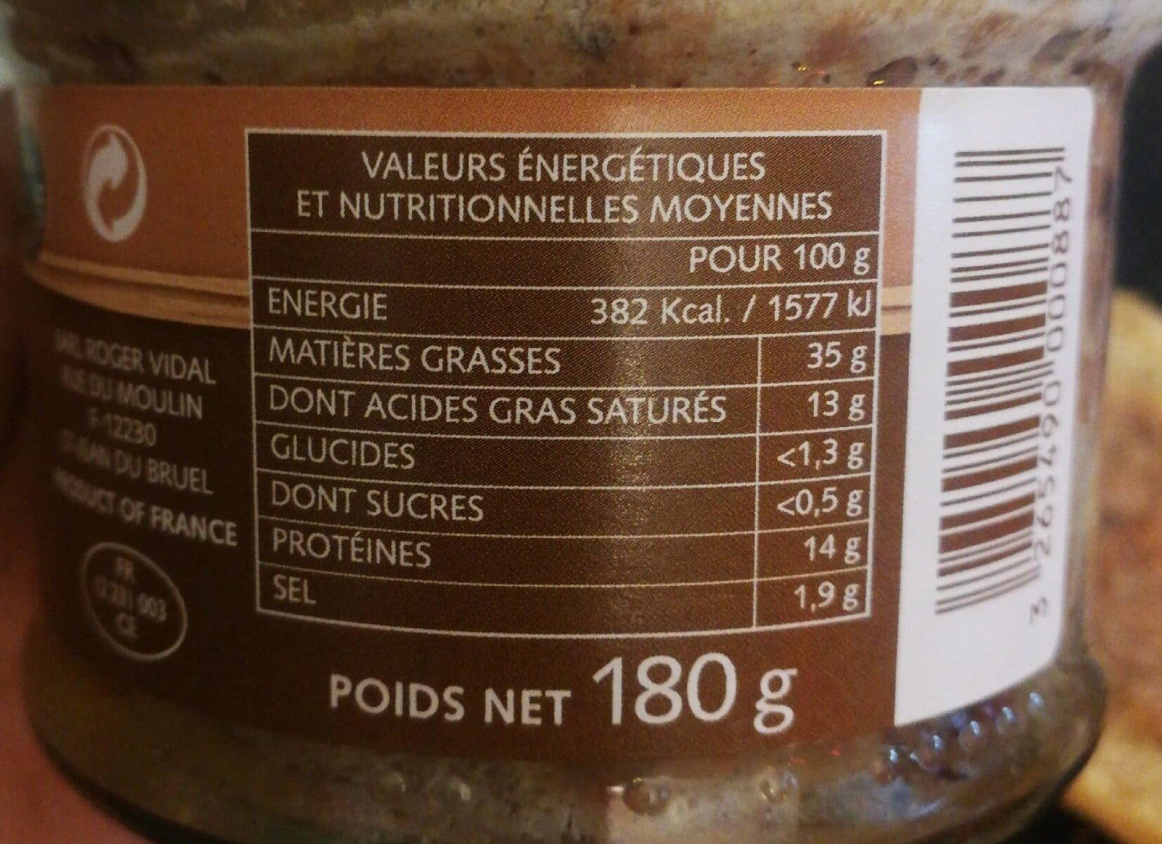 Roger Vidal Terrine de pintade roquefort et noix packshot