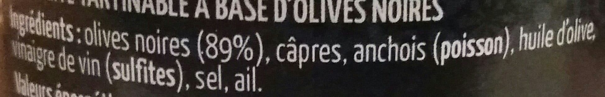 Tartinable Tapenade noire packshot
