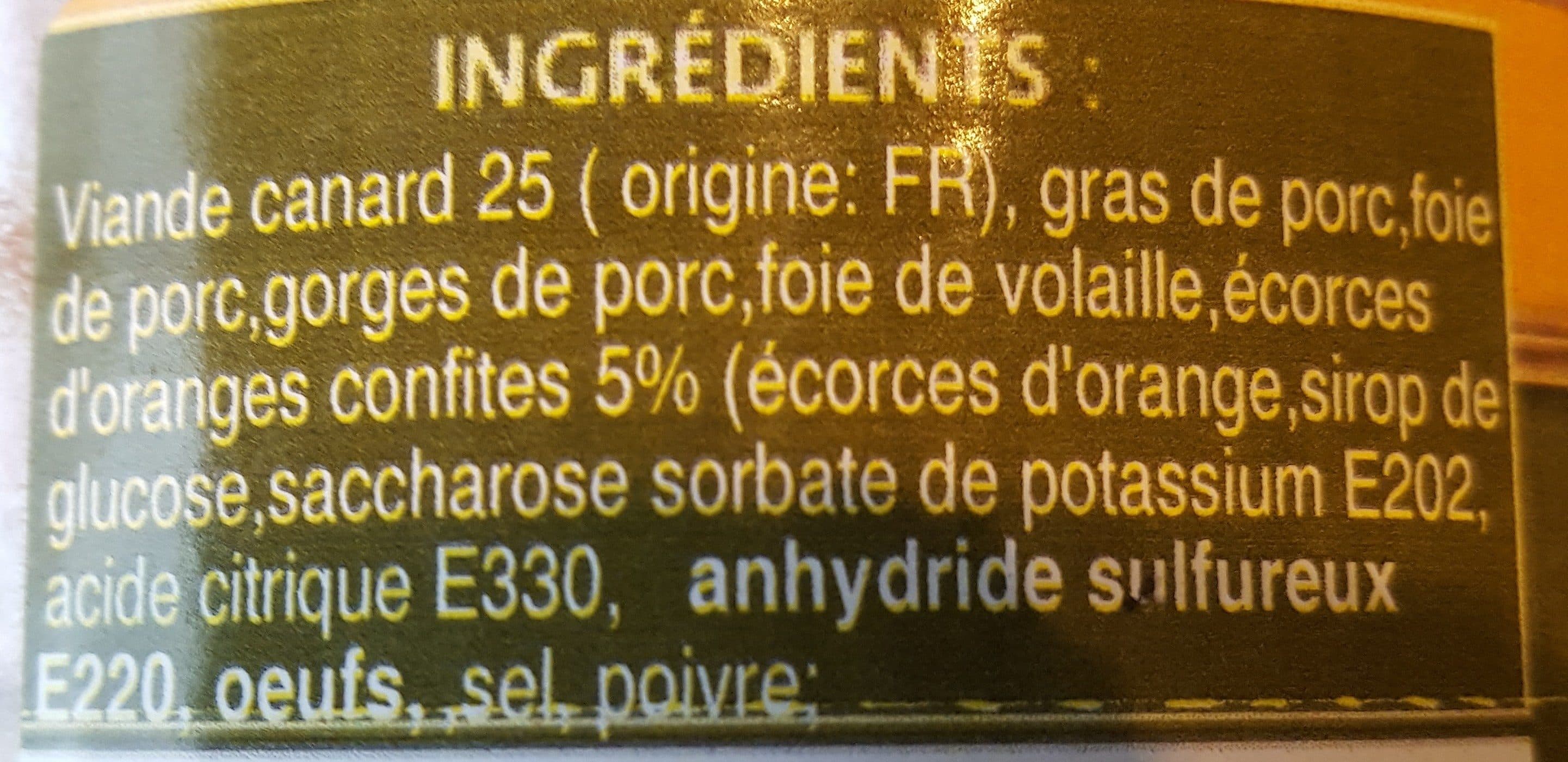 ROGER VIDAL Terrine de canard a l orange packshot