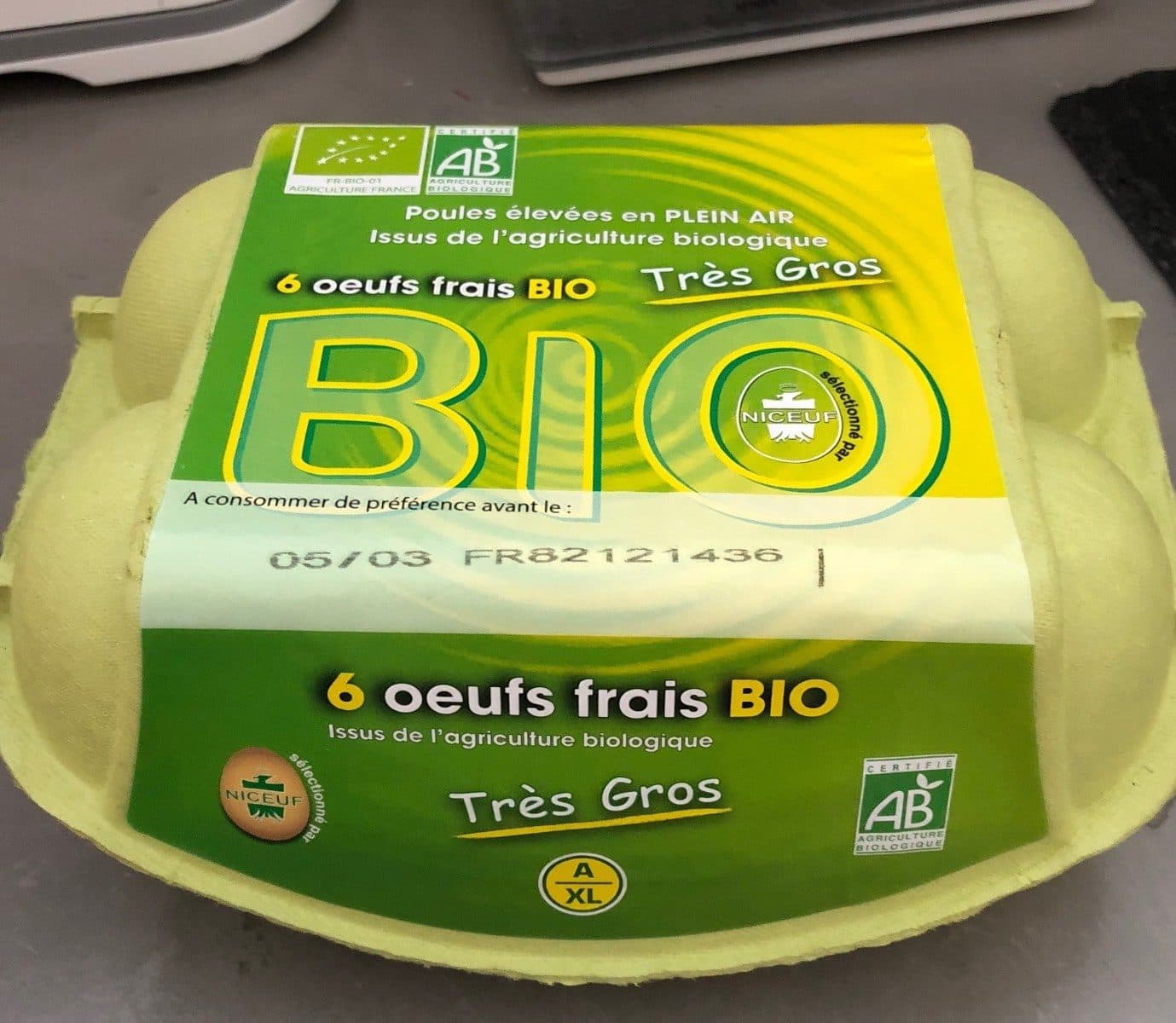 Open Food Facts Oeufs frais bio packshot