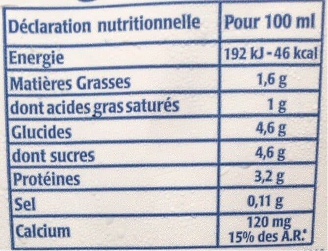 Valco Valco lait 1/2 ecreme frais packshot