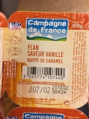Campagne De France Flan saveur vanille packshot