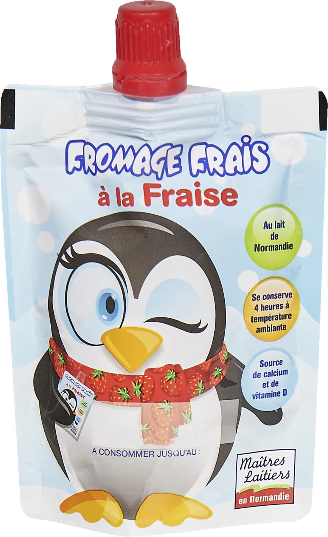 maîtres laitiers Fromage frais à la Fraise packshot