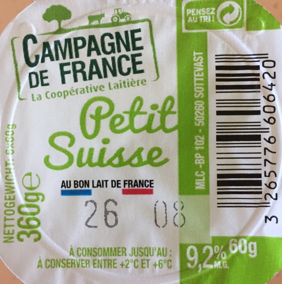 Campagne de France Petit suisse packshot
