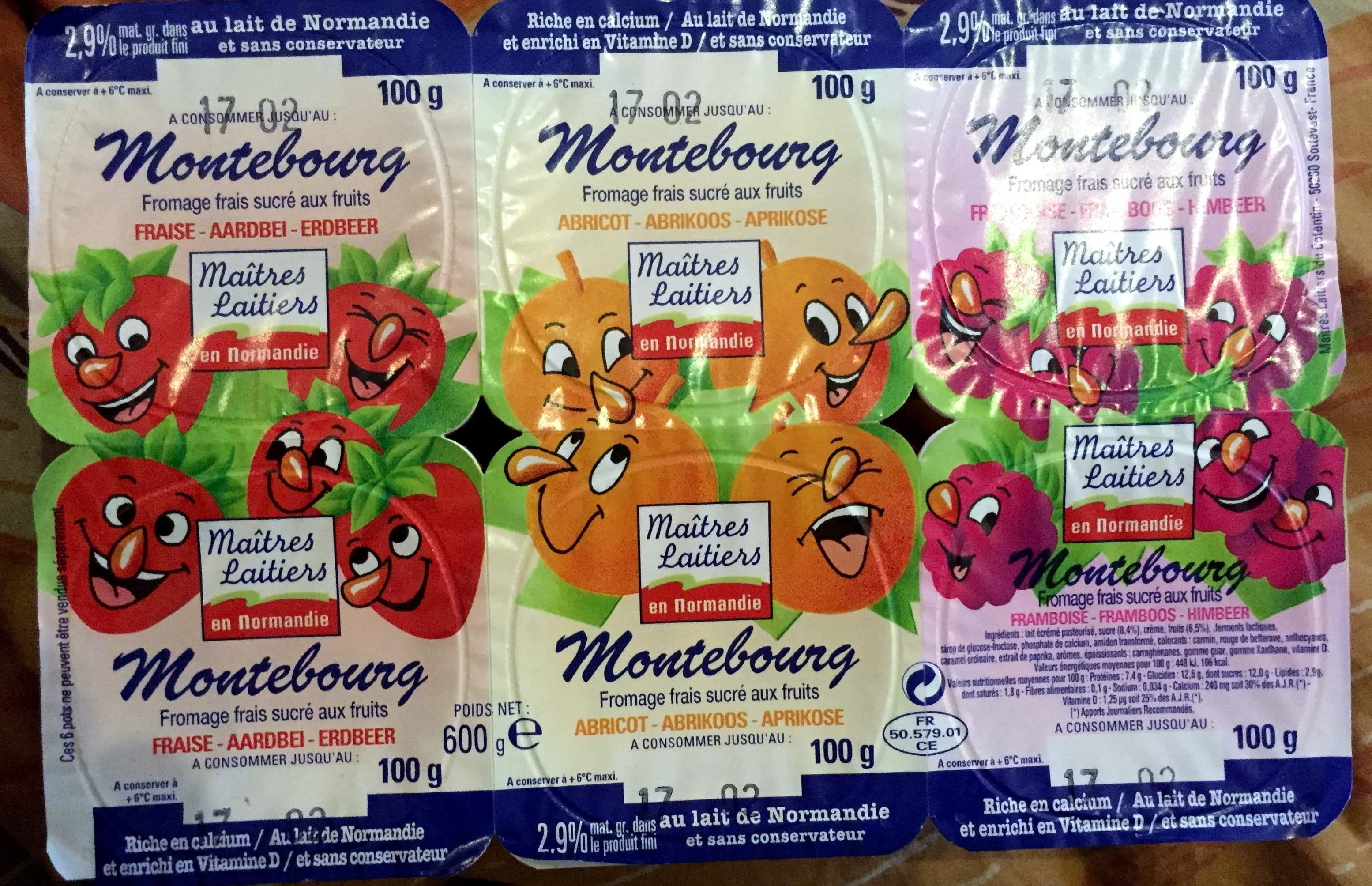 Maîtres Laitiers en Normandie fromage frais sucré aux fruits packshot