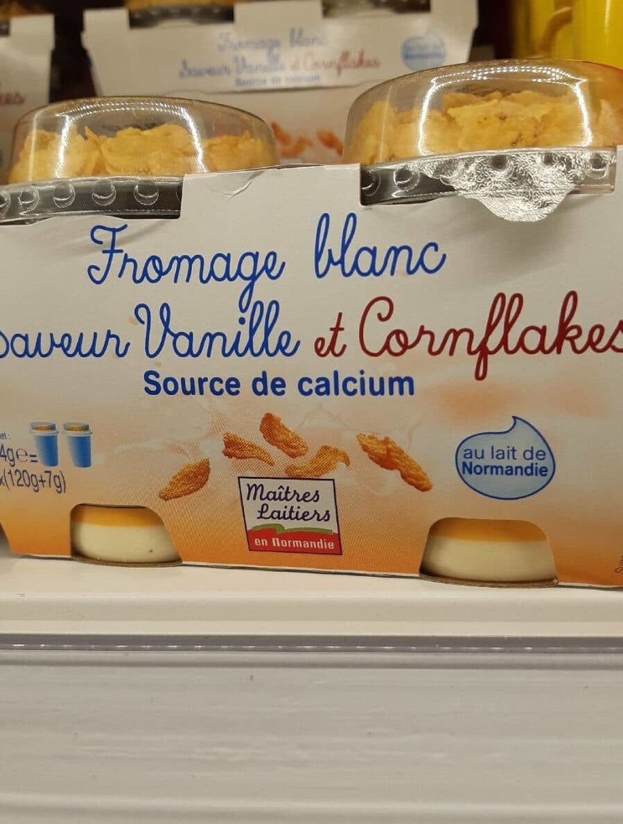 Open Food Facts Fromage Blanc Vanille et Cornflakes packshot