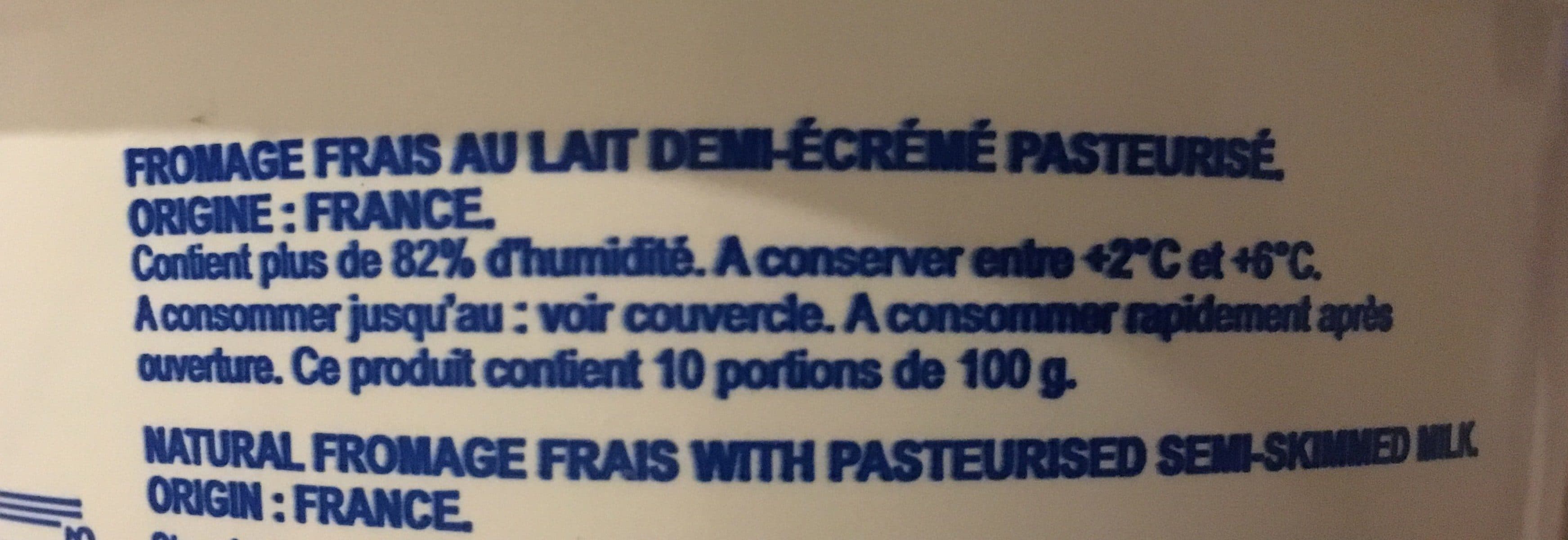 Campagne De France Fromage Frais Onctueux packshot