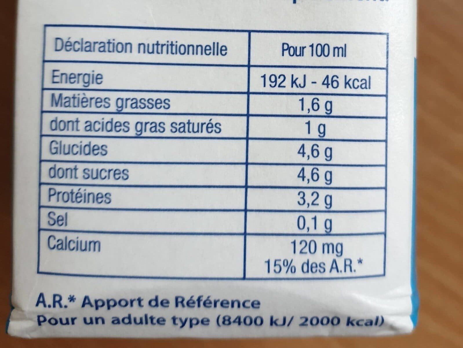 Maitres laitiers en normandie Lait demi écrémé Valco UHT brique 6x1L packshot