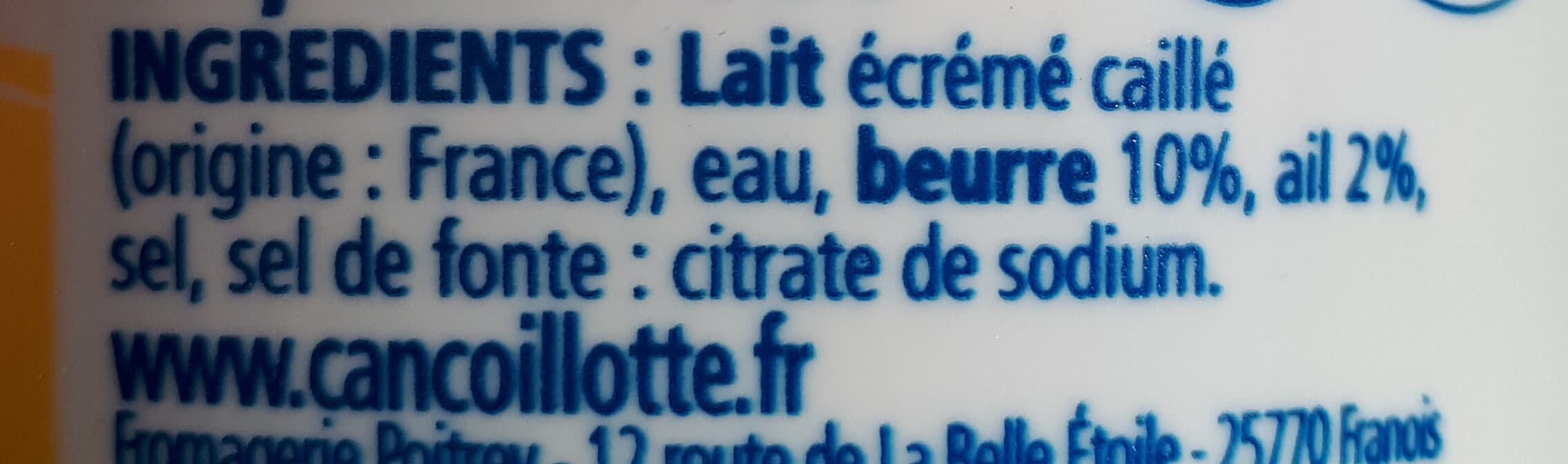La belle etoile Cancoillotte packshot
