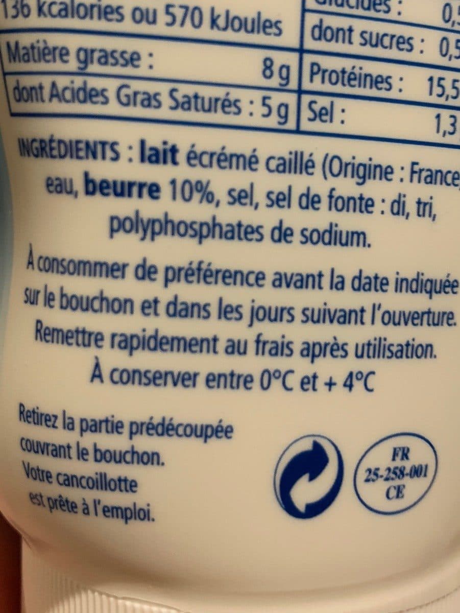 La belle etoile Cancoillotte Squizeur Nature 250g packshot