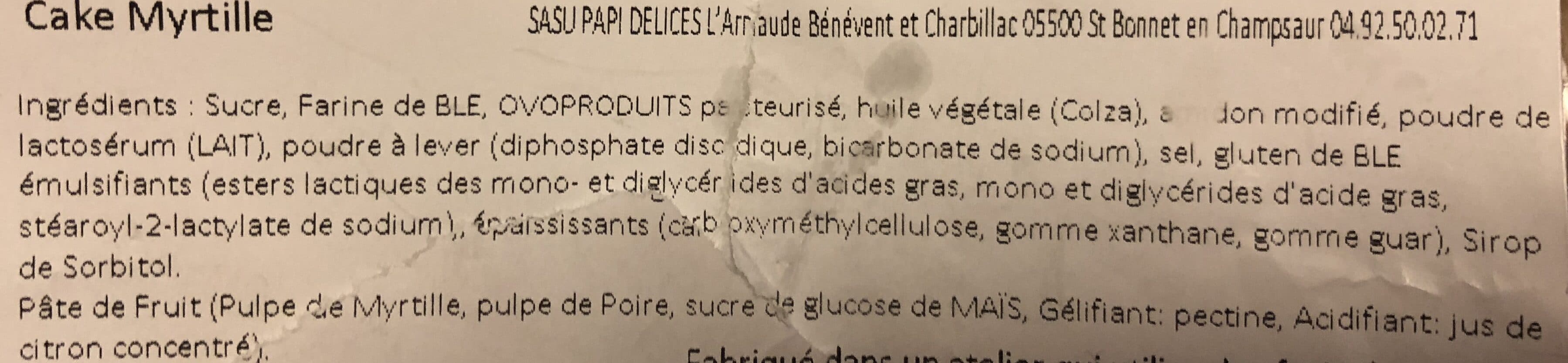 PAPI DELICES cake Myrtilles packshot
