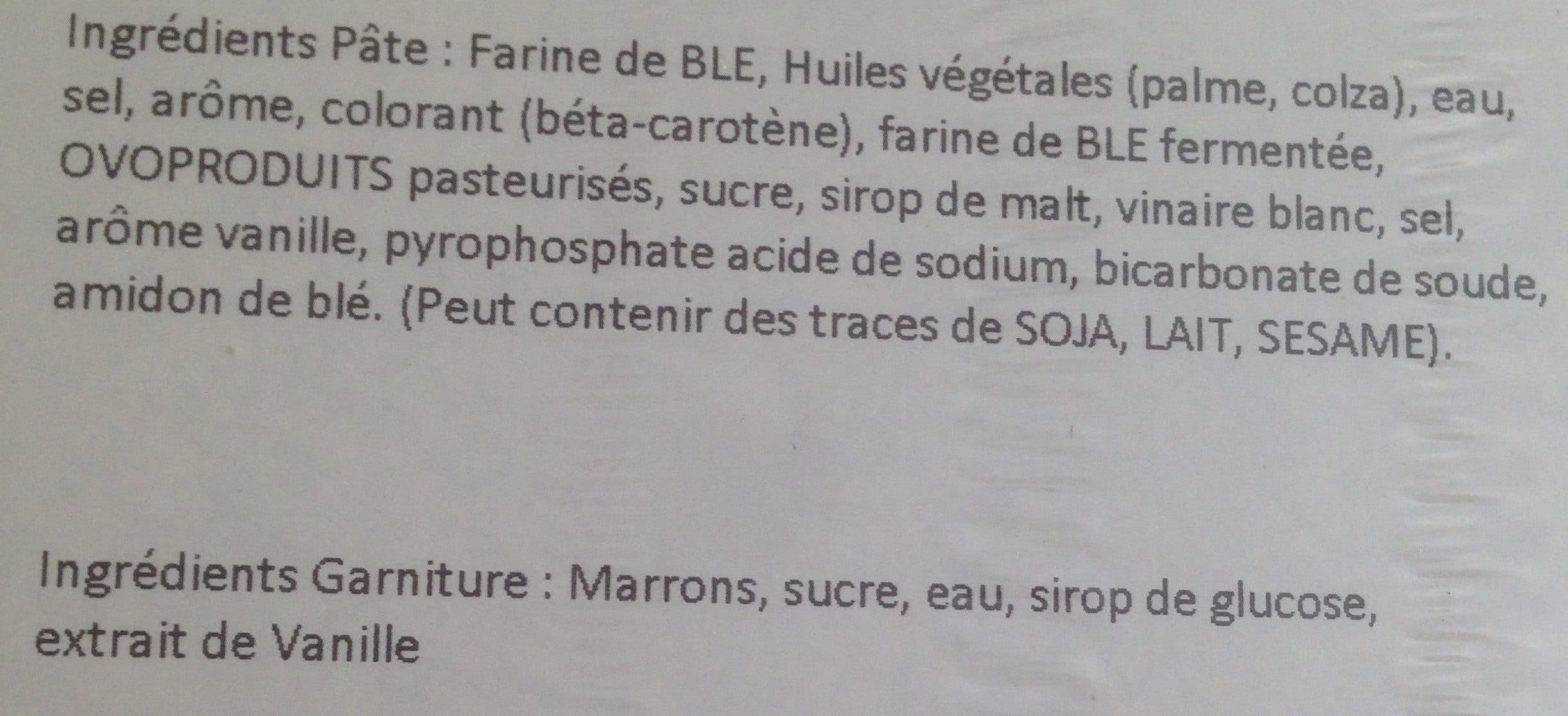 Open Food Facts Tarte Crème de Marrons packshot