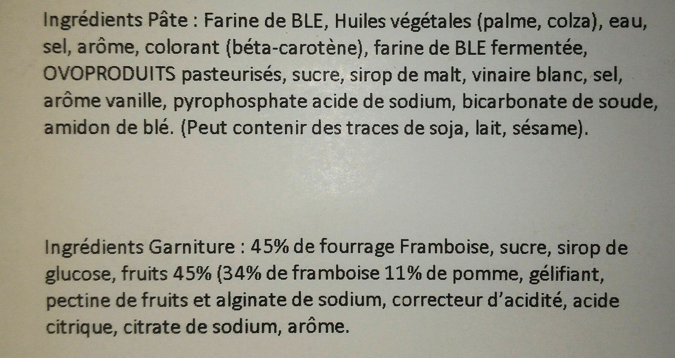 Open Food Facts TARTE AUX FRAMBOISES packshot