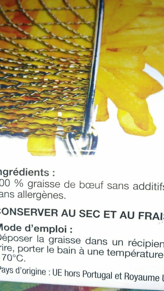 Ideal frites Graisse de boeuf raffinée packshot