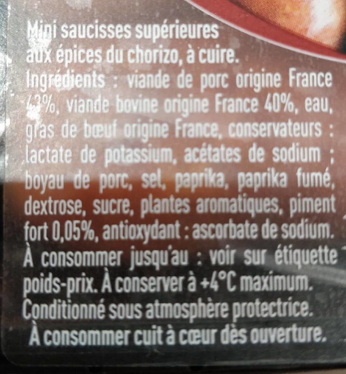 Tendre & Plus Mini chorizo packshot