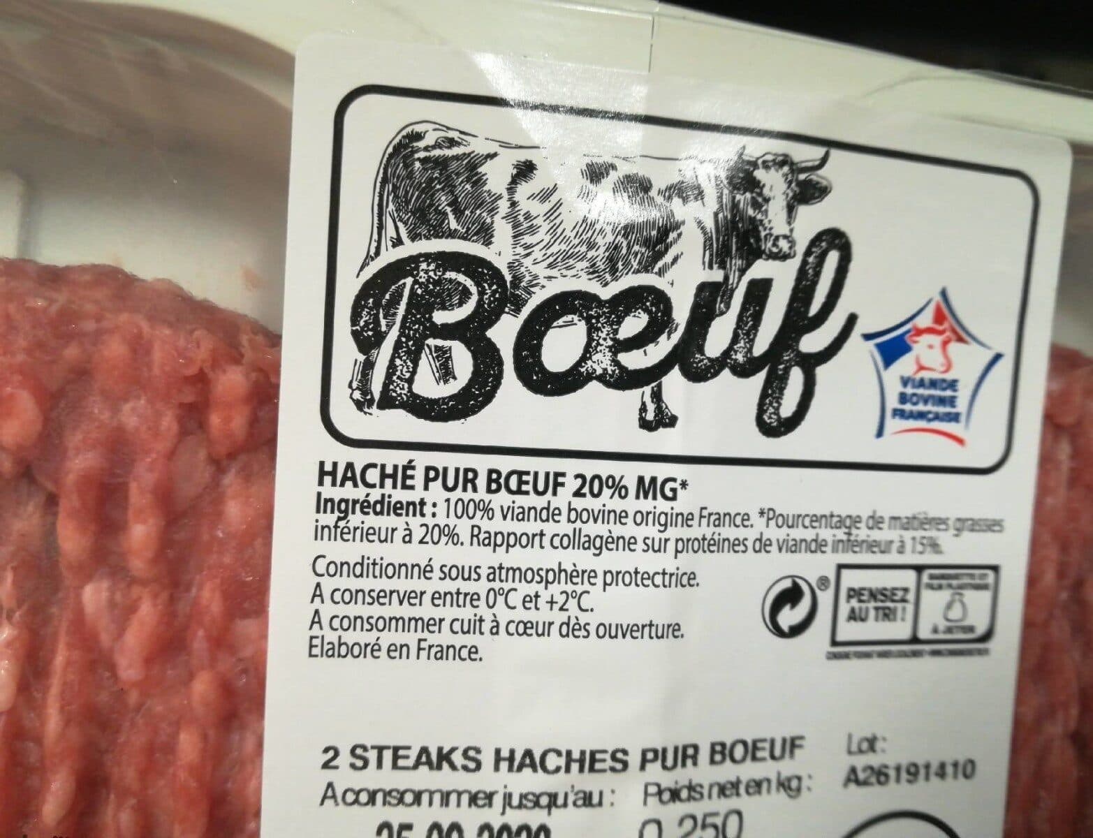 ELMA Steaks Haches 20% MG packshot